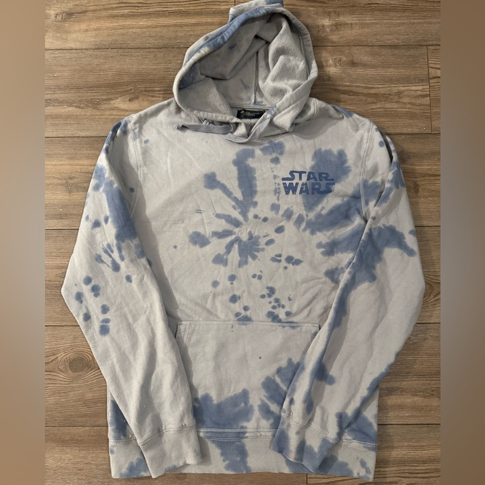 Junk Food Clothing Star Wars Tie-Dye Hoodie - Gray and Blue